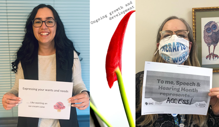 collage of staff photos holding signs photo 2